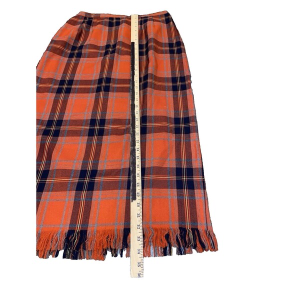 Sag Harbor Blanket Fringe Skirt Sz 16 & Crop Jacket Red Plaid - Picture 9 of 16